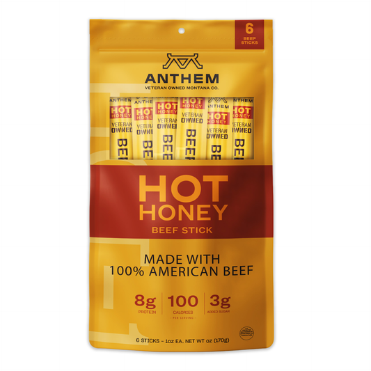 Hot Honey Beef Stick Pouch, 6oz (8-Count)