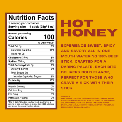 Hot Honey Beef Stick