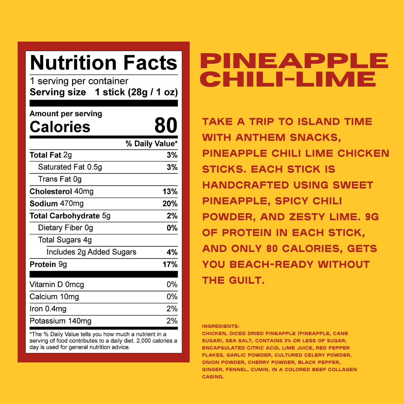 Pineapple Chili Lime Chicken Stick