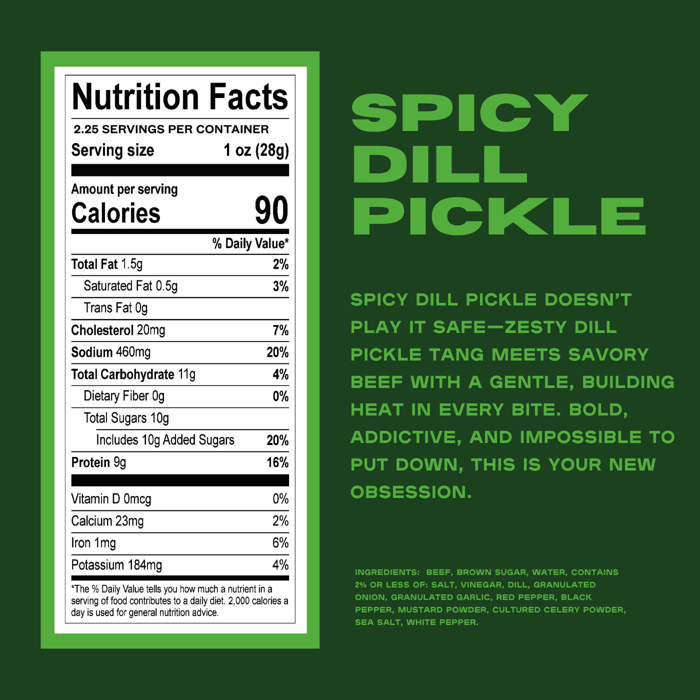 Spicy Dill Pickle Beef Jerky 4-Pack