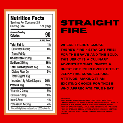 Straight Fire Beef Jerky 4-Pack