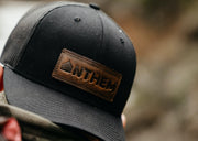 Vintage Leather Patch Trucker